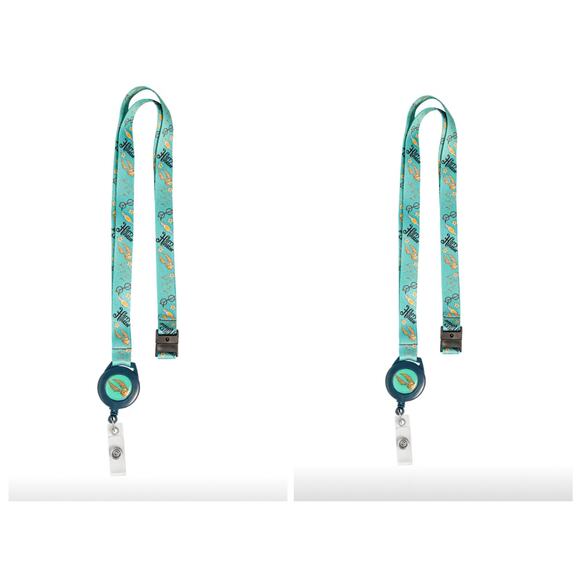 Harry Potter Snitch Lot of 2 Lanyards with Badge Reel for ID Badges green teal - Picture 1 of 8